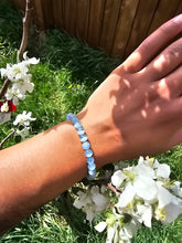 Load image into Gallery viewer, Aquamarine bracelet mini beads