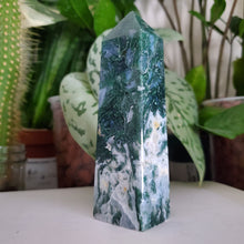 Load image into Gallery viewer, Moss Agate Tower (A)