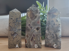Load image into Gallery viewer, Pyrite Flower Agate Tower