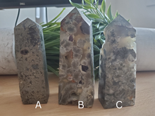 Load image into Gallery viewer, Pyrite Flower Agate Tower