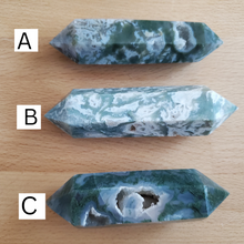 Load image into Gallery viewer, Moss Agate Double Point