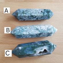 Load image into Gallery viewer, Moss Agate Double Point