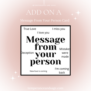 Tarot Reading Add On -Message From Your Person