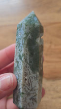 Load and play video in Gallery viewer, Moss Agate Double Point
