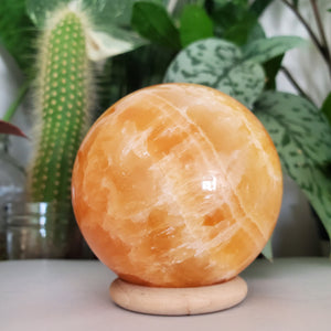 Orange Calcite Sphere (A)