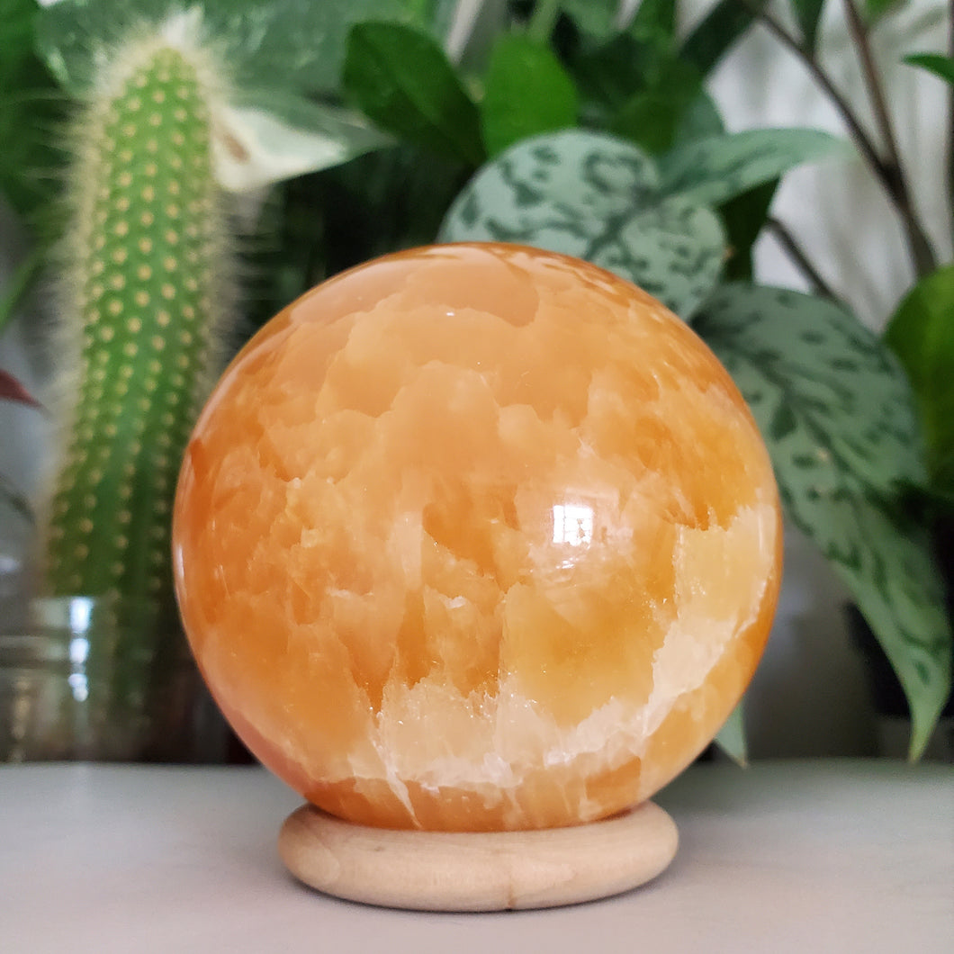 Orange Calcite Sphere (A)