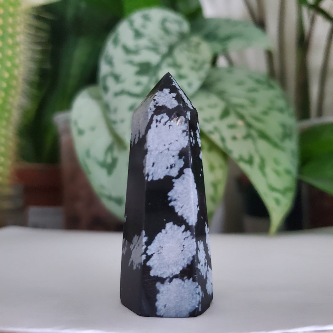 Snowflake Obsidian Tower (Short)