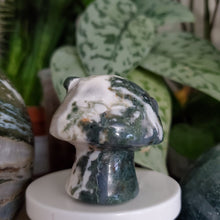 Load image into Gallery viewer, Moss Agate Mushroom House
