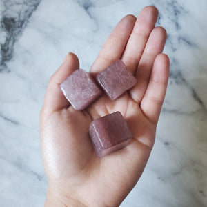 Strawberry Quartz Cube - Tumble Stone