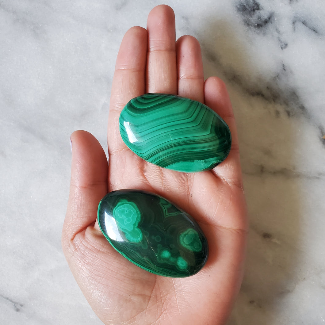 Malachite Palm Stone