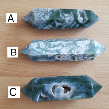 Load image into Gallery viewer, Moss Agate Double Point
