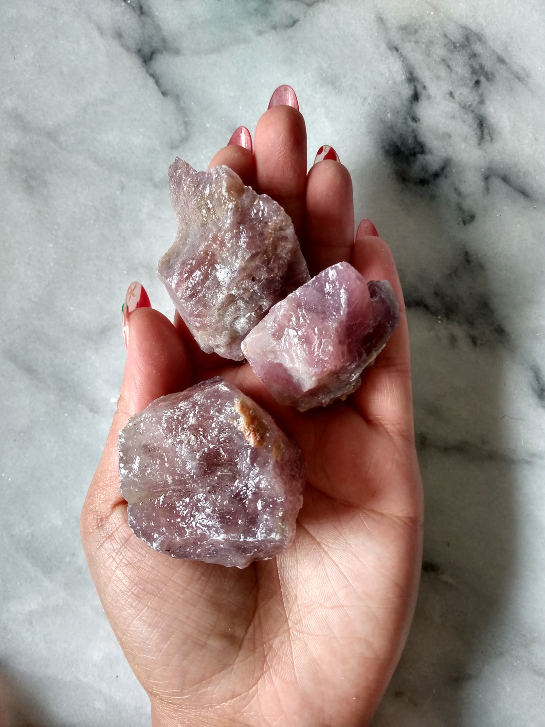 Lavender Rose Quartz Raw Stone